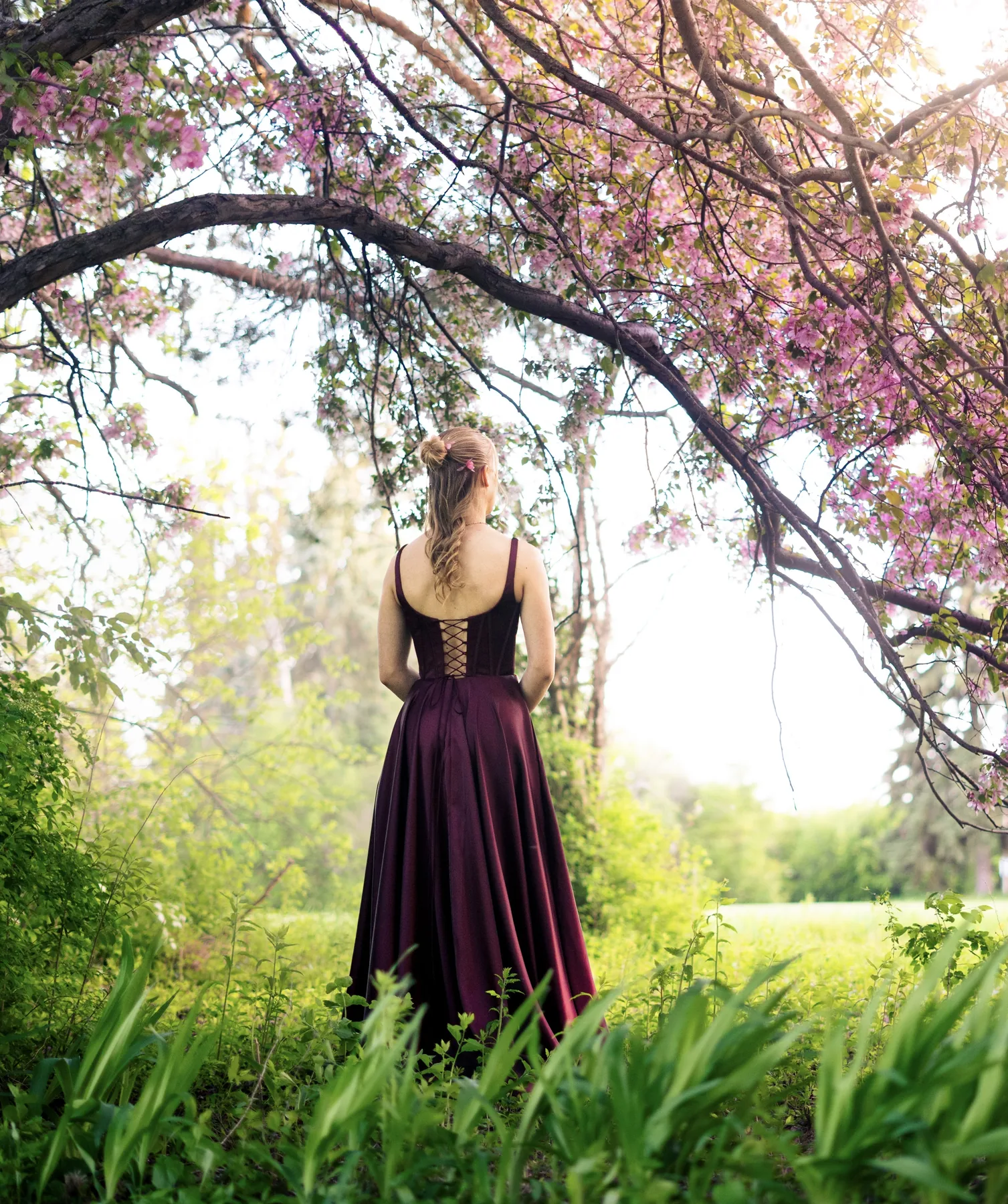 Burgundy Dress Back